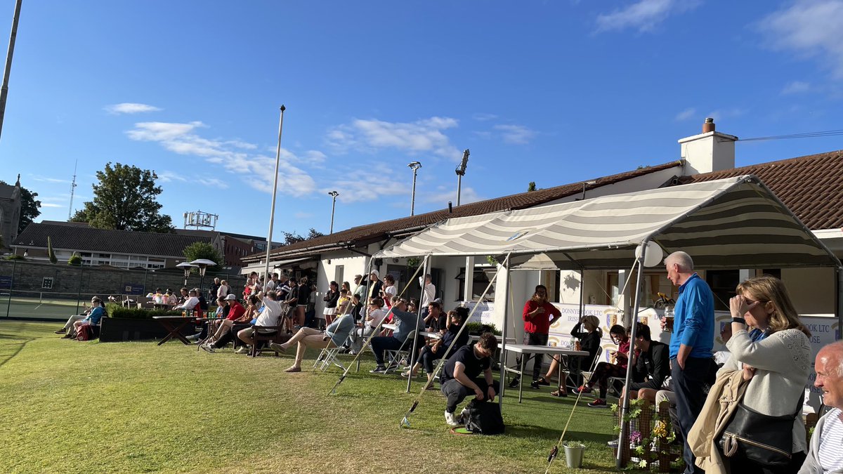 Donnybrook Irish Close Championships Friday S/Finals evening, supporters basking in the sun