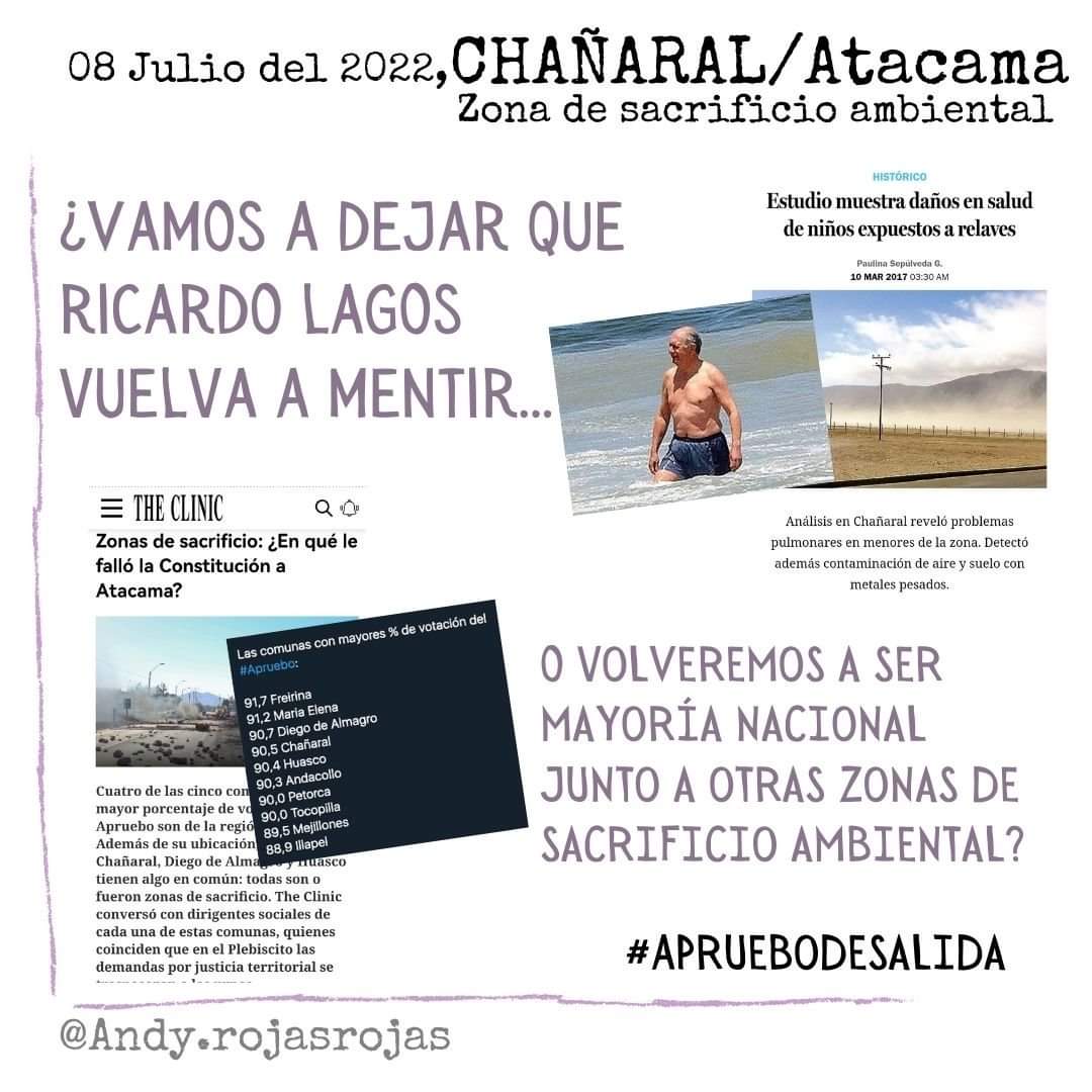 andyrojas_tw's tweet photo. #RicardoLagos concesionando su propia carta nuevamente se pone del lado equivocado de la historia, nuevamente a favor de unos pocos, aferrado a sus privilegios nos vuelve a demostrar lo cobarde que puede ser. https://t.co/GR1ZazYbsJ
