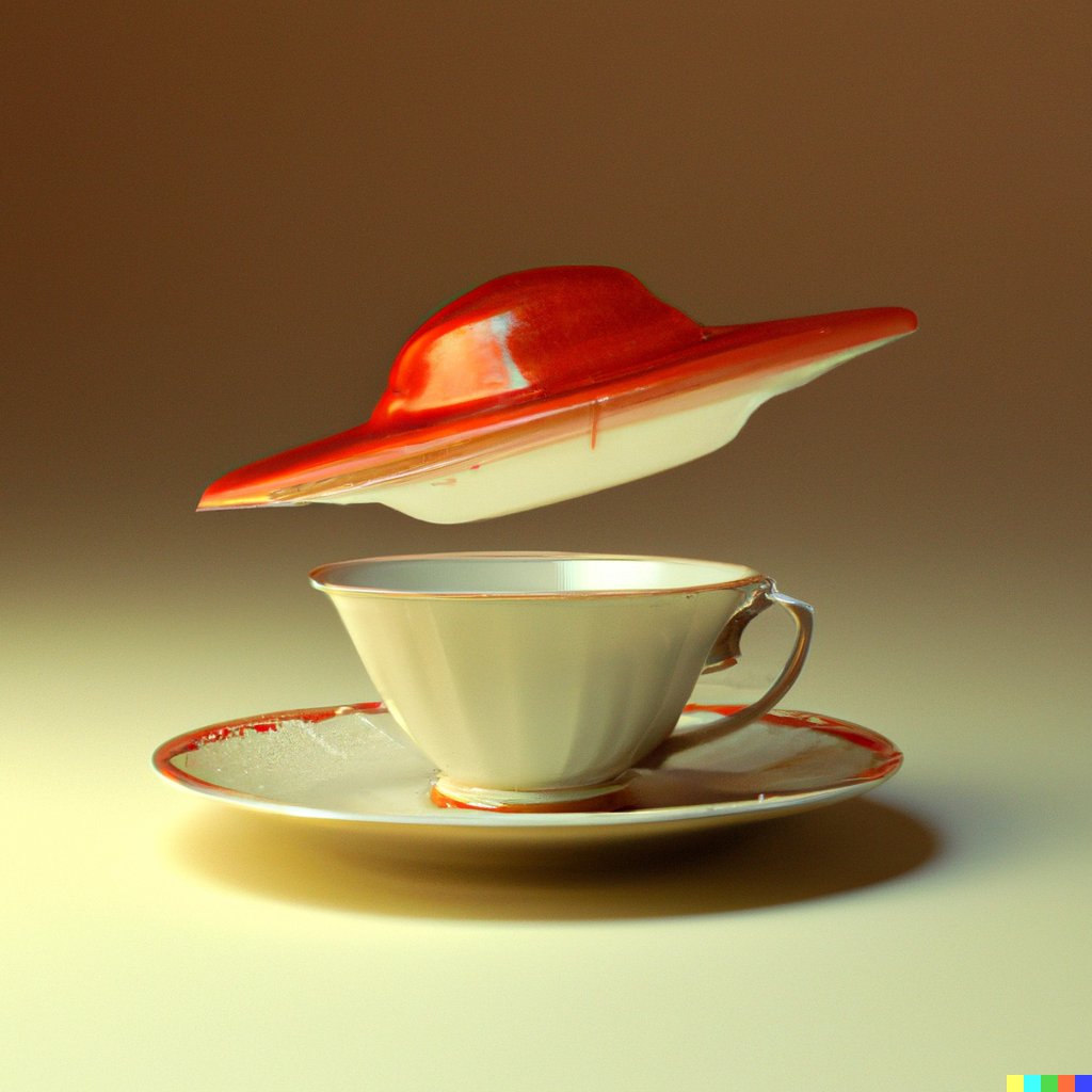 Photonwind's tweet image. a flying tea saucer - prompt generation results by #openai #dalle
too good not to share. #iwanteabelieve
