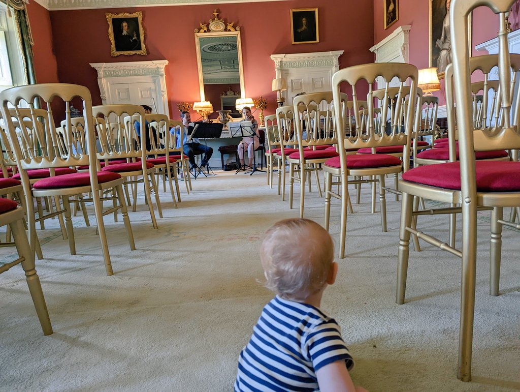 fitzroyquartet's tweet photo. Yesterday's rehearsal before our #Mellerstain House concert had some particularly discerning listeners-in! https://t.co/LNJiySEDTC