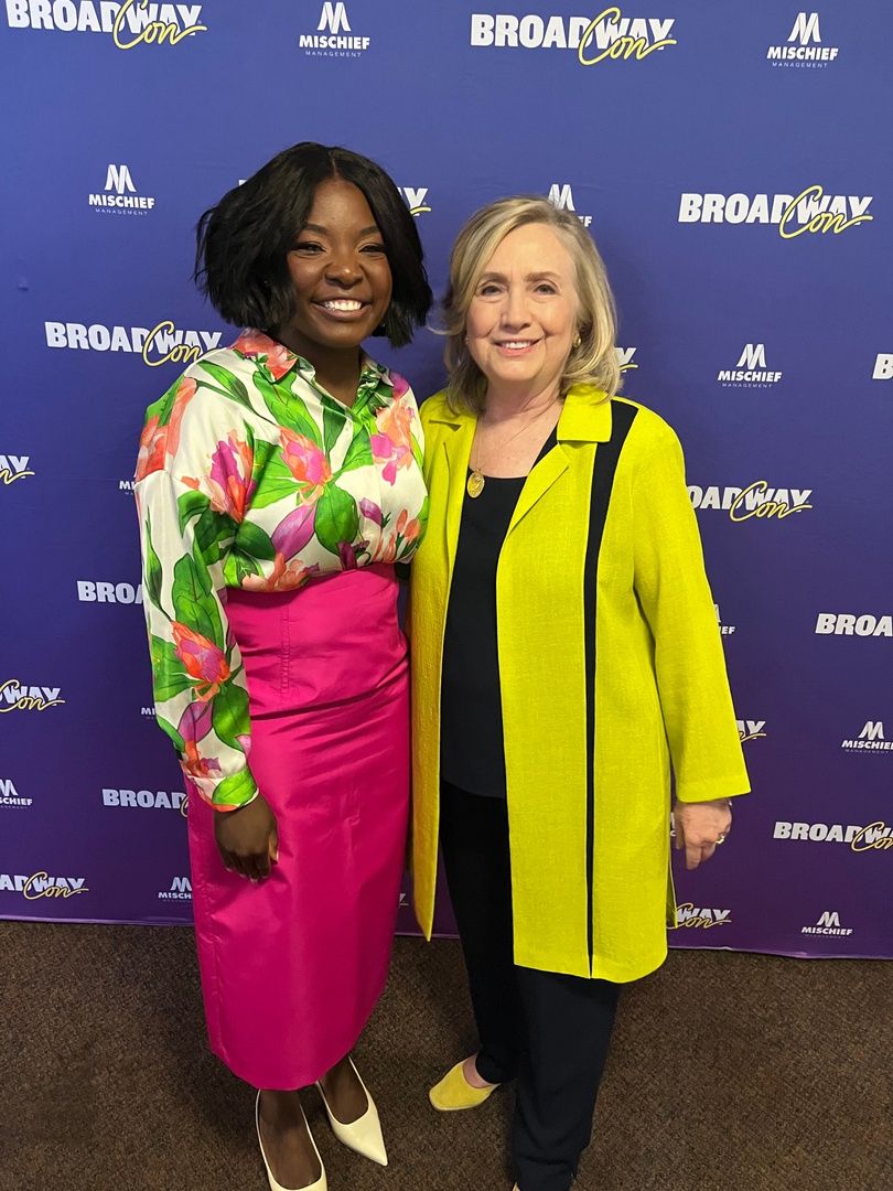 Paradise Square Broadway (@paradisesquare) on Twitter photo Spotted at <a href="/bwaycon/">BroadwayCon</a>: #ParadiseSquare's Leading Lady Joaquina Kalukango with Former US Secretary of State & First Lady <a href="/HillaryClinton/">Hillary Clinton</a>! 👑 Spotted at <a href="/bwaycon/">BroadwayCon</a>: #ParadiseSquare's Leading Lady Joaquina Kalukango with Former US Secretary of State & First Lady <a href="/HillaryClinton/">Hillary Clinton</a>! 👑