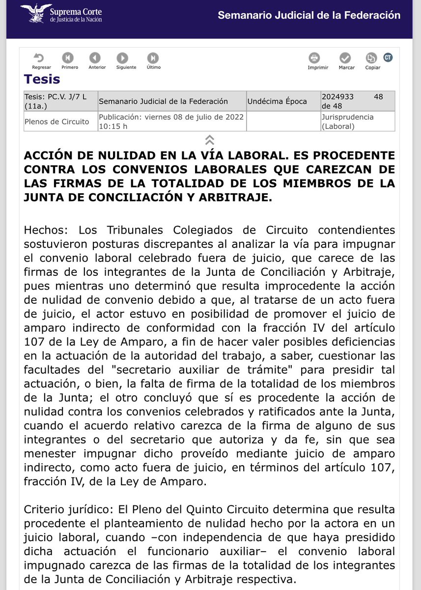 abuelosho's tweet photo. Hoy como cada semana, llegamos a un nuevo #ViernesDeJurisprudencia, aquí las que consideramos las más trascendentes en materia laboral y de seguridad social 👀📝👇🏼 https://t.co/eIbtQRZgLX
