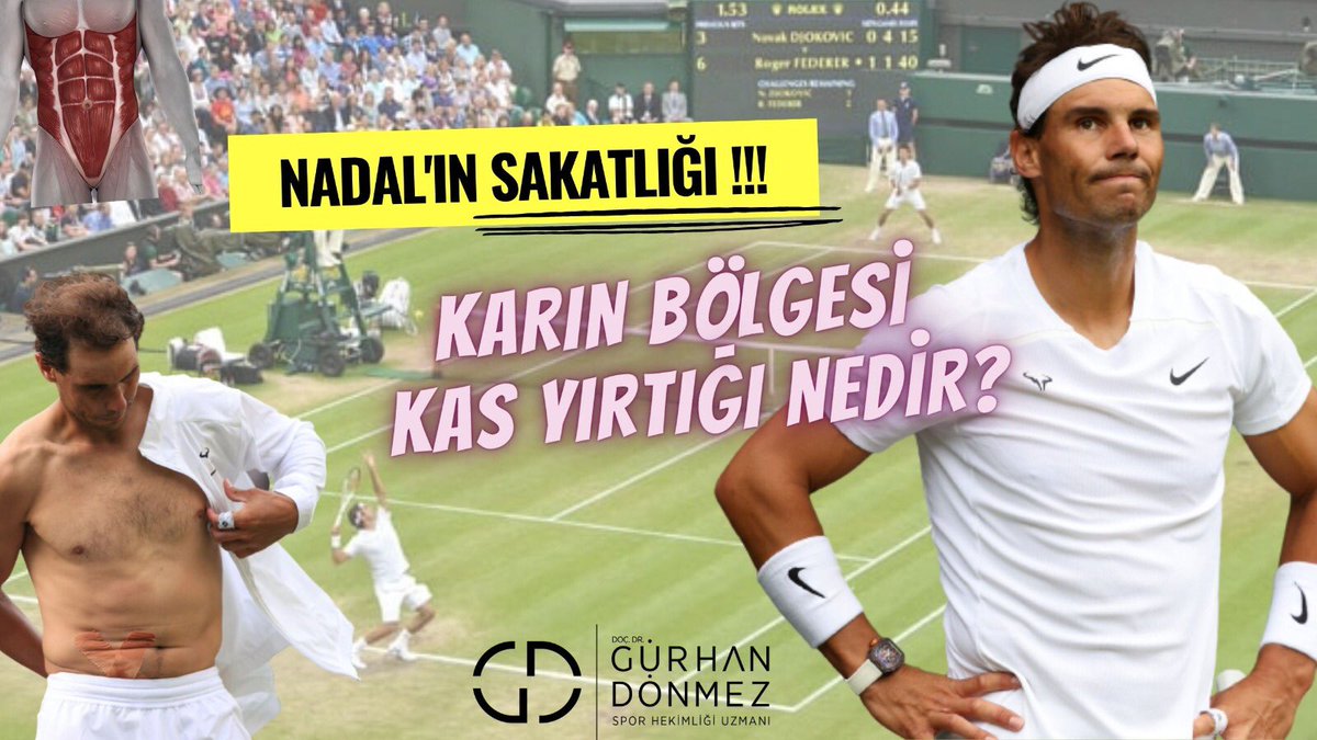 “I’m not injured, I’m a player living with injuries” demiş geçtiğimiz ay. O kadar doğru ki; gençliğimiz Federer&amp;Nadal rekabetini izlerken Rafa’nın patellar tendinitini araştırmakla geçti. Bugüne düşense karın kası sakatlığının analizini yapmakmış 👉🏻 youtu.be/qZMmmoZessk