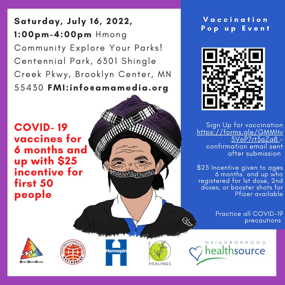 ProjectHealings's tweet photo. *πΌπππππππ π½ππππππππππ π¬ππππ*
π’07/10 Minneapolis - Vaccination Pop-up Event
π’07/16 Brooklyn Center - Vaccination Pop Up Event
π’07/17 Bloomington - Chamber's Monthly Wellness Day
πhttps://t.co/AkqarPr94h
#upcomingvaccination #COVID19Vaccine #StaySafeMN https://t.co/KB4dbQiac7