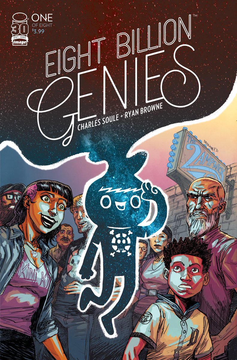 RyanBrowneArt's tweet photo. Hey cool! Just announced! We are doing a second printing of Eight Billion Genies #1! The first printing sold out in a big way, and there was too much demand to ignore a second go around! #8bg @ImageComics https://t.co/fCWEZULrAO