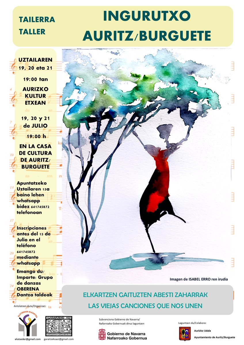 elutseder's tweet photo. 💃#Aurizko Ingurutxoa ikasteko tailer batekin hasiko dugu uztaila. 
Ilustrazioa @ierroc egin du. 😍
👉Animatu eta izena eman!
🕺Empezamos julio con un taller para aprender el #Ingurutxo de #Burguete.
La ilustración la ha hecho @ierroc. 🥰
👉Anímate y apúntate!
#iratiorreaga https://t.co/QQ4XCaxb8M