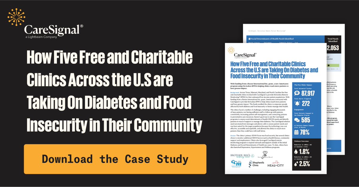 [NEW] A new @Americares program using Deviceless #RPM is helping five free & charitable clinics take on diabetes & SDOH needs in their communities. @BrotherBills , @HealtheCity , @GHCCM , @SocialWelfareBd hubs.la/Q01g0V2t0 #VirtualCare #DigitalHealth #pophealth #casestudy
