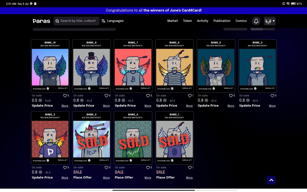 AdpArtsOfficial's tweet photo. 3/10 BHMS SOLD ♥️
COLLECT ATLEAST 1 BHMS GUARANTEED FOR FREE 1 BHMS🔥

COLLECTION LINK : https://t.co/UIngHax9rz
ROAD MAP : https://t.co/IJxigiRhlw
DISCORD :  https://t.co/07EzMRzdYv

@NEARPhilippines @ParasHQ
#NFT #NEARnft #NEARProtocol #NFTartwork #NFTcollector #NFTCollectibles https://t.co/hPaB0rRz8K