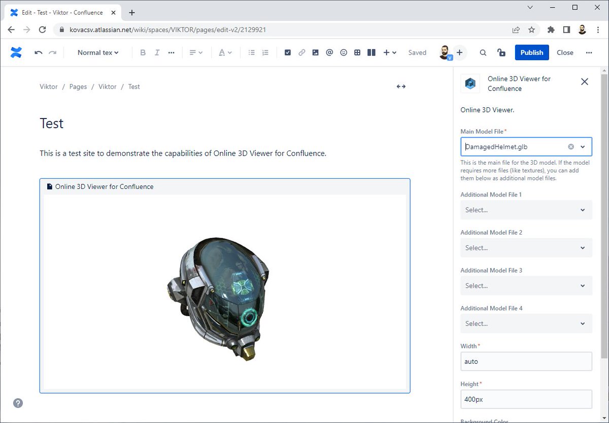 Online3DViewer's tweet photo. Looking for a way to visualize your 3D models in Confluence?

Online 3D Viewer is now available as a free app in the Atlassian Marketplace: https://t.co/Uz6gkV0enz

#3d #threejs #atlassian #confluence #opensource https://t.co/L54n9XaLNC