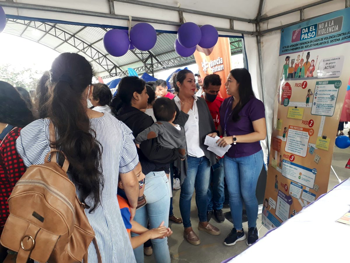 Participamos en la feria “Ecuador Crece Sin Desnutrición Infantil”, liderada por <a href="/InfanciaEc/">Ecuador Crece Sin Desnutrición Infantil 🇪🇨</a> y organizada por <a href="/Telecom_Ec/">Ministerio de Telecomunicaciones Ecuador 🇪🇨</a>,  donde mostramos los servicios que brindamos para prevenir y erradicar la violencia contra niñas, niños, adolescentes y mujeres.