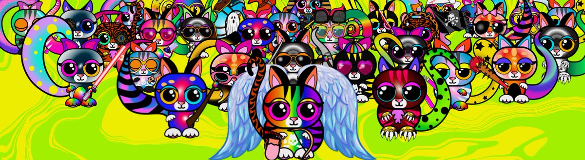 KKBB_NFT's tweet photo. If you like watching cute animal videos on youtube, you’ll love this. Kitty Kitty Bang Bang is the lovechild of extreme sweetness with complete badassery. 10,000 cute as a button battle cats, each fighting with their catastrophe-wreaking gang and a big weapon in their tiny paws. https://t.co/Wh0vGOLKIq