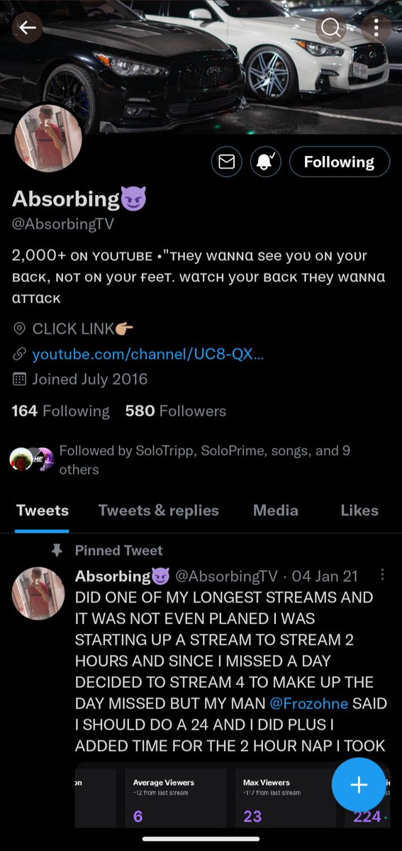 GrxxnzzUpNext's tweet photo. @LxckTV @AbsorbingTV Done im in stream everyday you go live im a really big fan been watching since 2k19🤞🙏 https://t.co/cxBSc8kVE6