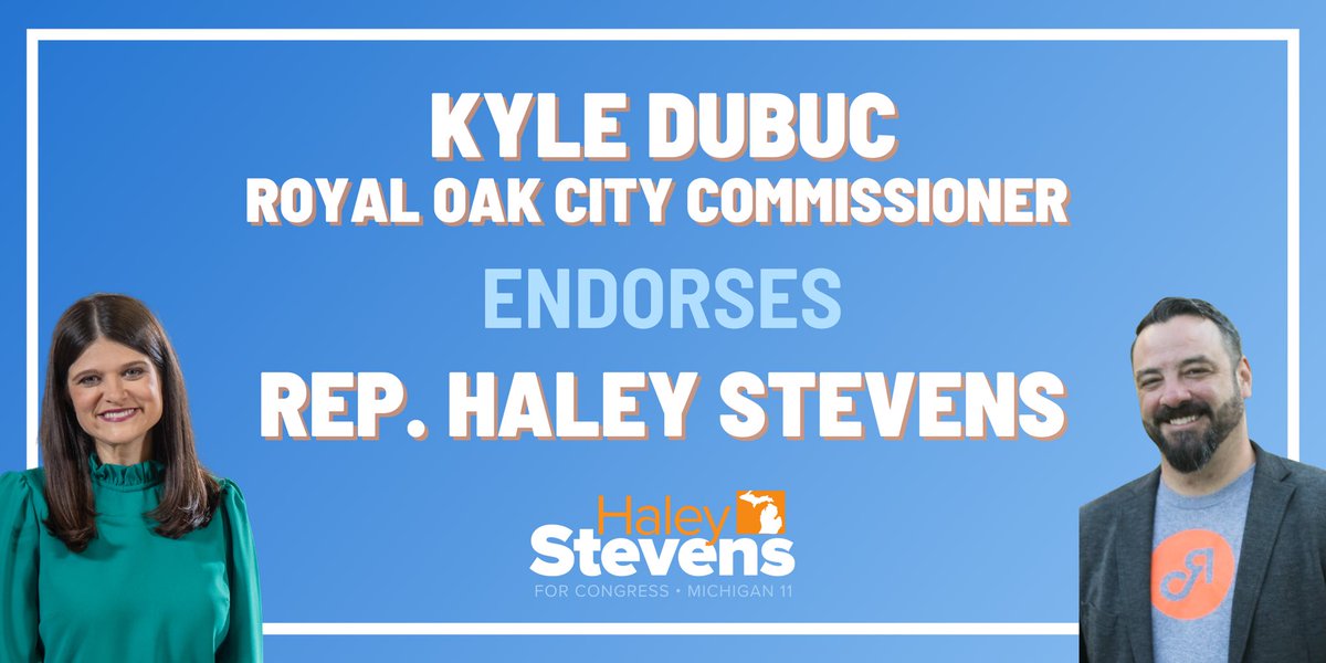 HaleyforMI's tweet photo. 🧵“I’ve had the honor of serving the people of Royal Oak for over a decade now and I look forward to working with Congresswoman Stevens as a champion for our city and our priorities in congress. https://t.co/lPKN1tVgG7