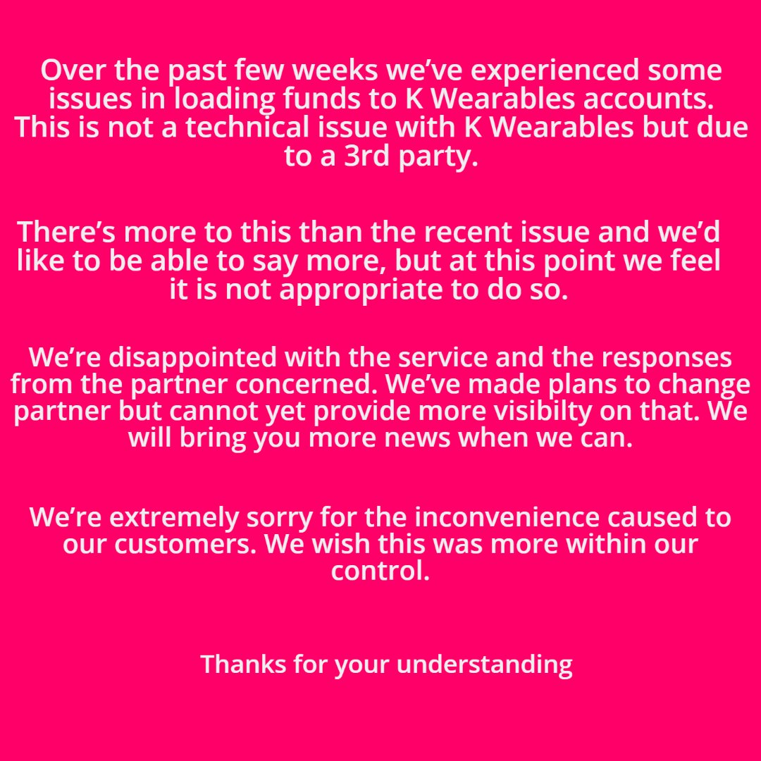 An update on our load issues ....this isn't within our control and we're deeply disappointed with the partner involved. There's more to this but we won't currently comment .....we're sorry for the inconvenience and hope that common sense will prevail. Thank you ...x