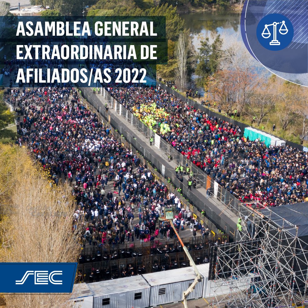 Cros/s, les comparto el comunicado de prensa respecto de la Asamblea General Extraordinaria desarrollada en el día de hoy en Parque Norte, con la presencia de más de 8.000 afiliados/as y autoridades del @MinTrabajoAR 

+info: sec.org.ar/novedades.php?…

#SoyComercio #SoySEC
