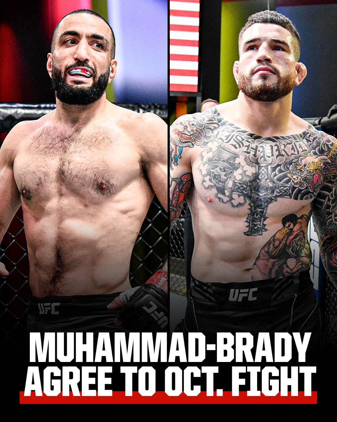ESPN MMA on Twitter: "Belal Muhammad and Sean Brady have agreed to a  welterweight fight on Oct. 22 in Abu Dhabi, multiple sources told  @bokamotoESPN. Contracts are not signed yet and the