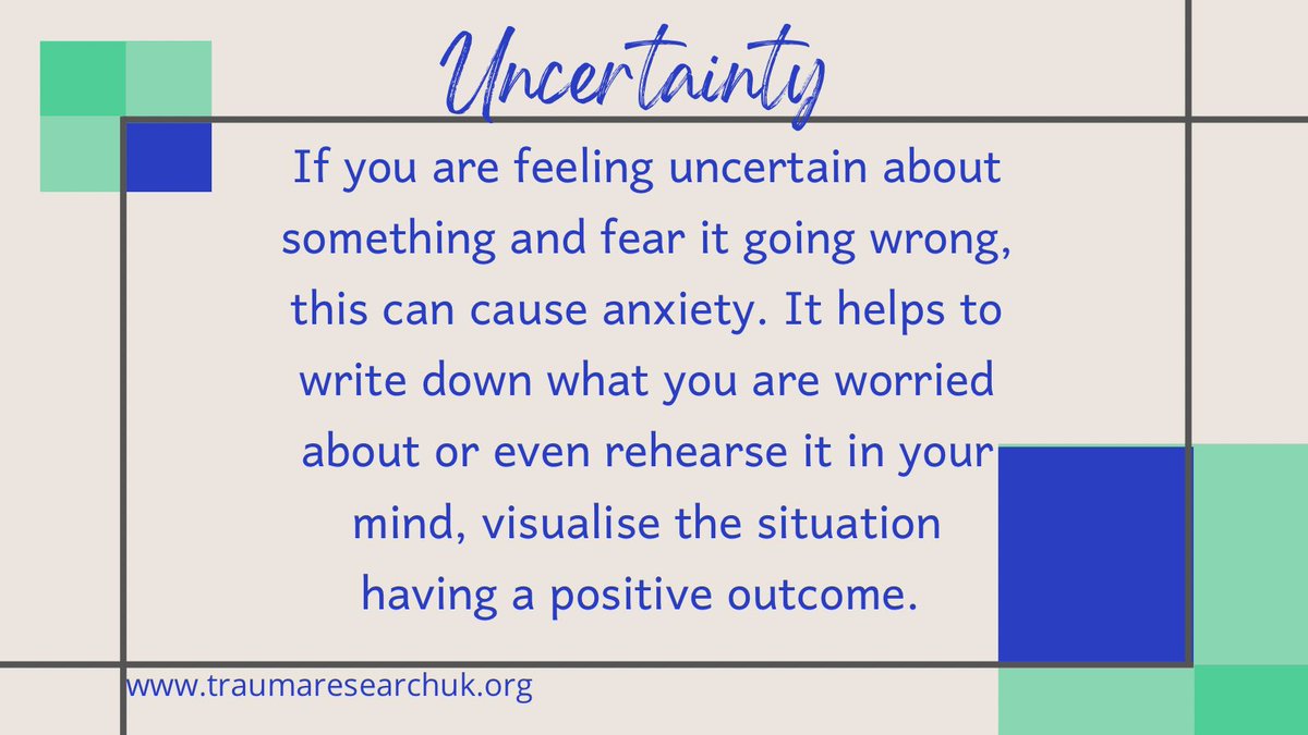 trauma_uk's tweet photo. Instead of imagining something going wrong, consider that it could also go right!๐๐
#uncertainty #positivevisualisation #positivity #mentalhealth https://t.co/JqvbSQjTHD
