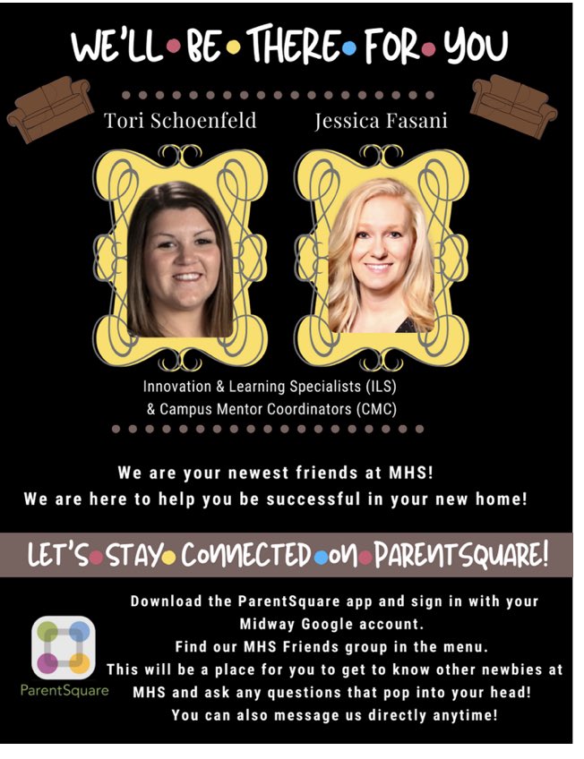 You know it is going to be a great school year (40 days away) when the Campus Mentor Coordinators/Innovation and Learning Specialists are already creating support channels for new staff!! Way to start things off @fasanitij &amp; <a href="/tori_schoenfeld/">Tori Schoenfeld</a> #ParentSquare #MidwayHS #MISDNewStaff