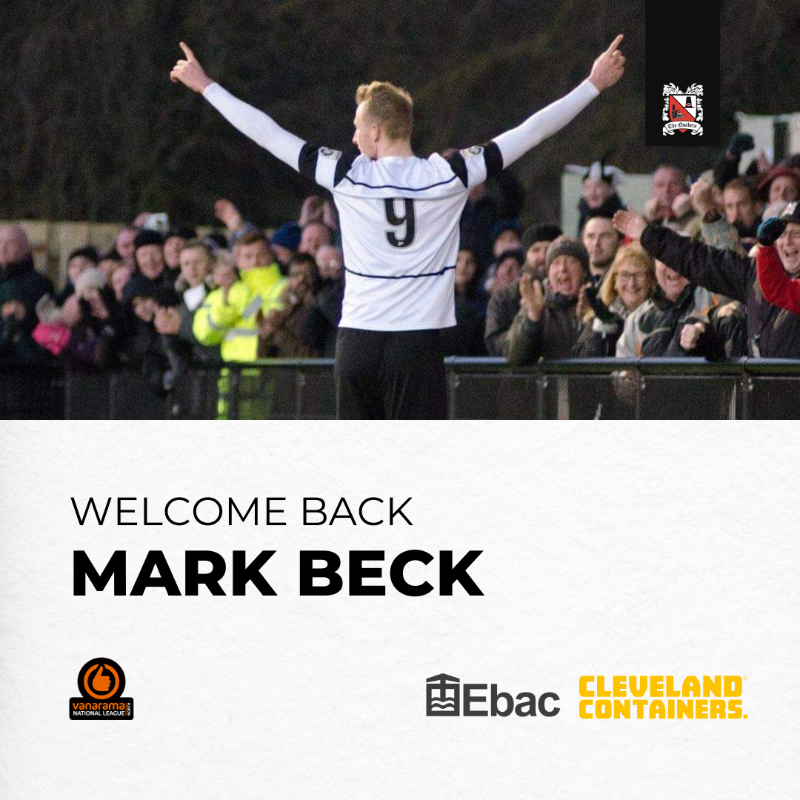 Official_Darlo's tweet photo. 𝗤𝘂𝗮𝗸𝗲𝗿𝘀 𝘀𝗶𝗴𝗻 𝗠𝗮𝗿𝗸 𝗕𝗲𝗰𝗸 𝗳𝗼𝗿 𝘁𝗵𝗲 𝘀𝗲𝗰𝗼𝗻𝗱 𝘁𝗶𝗺𝗲

We are delighted to announce that we have signed striker @markbeck94 for the second time, subject to FA and League approval

Digital Sponsors - @CleveContainers

Full story 👇

#WeAreDarlo #YourClub