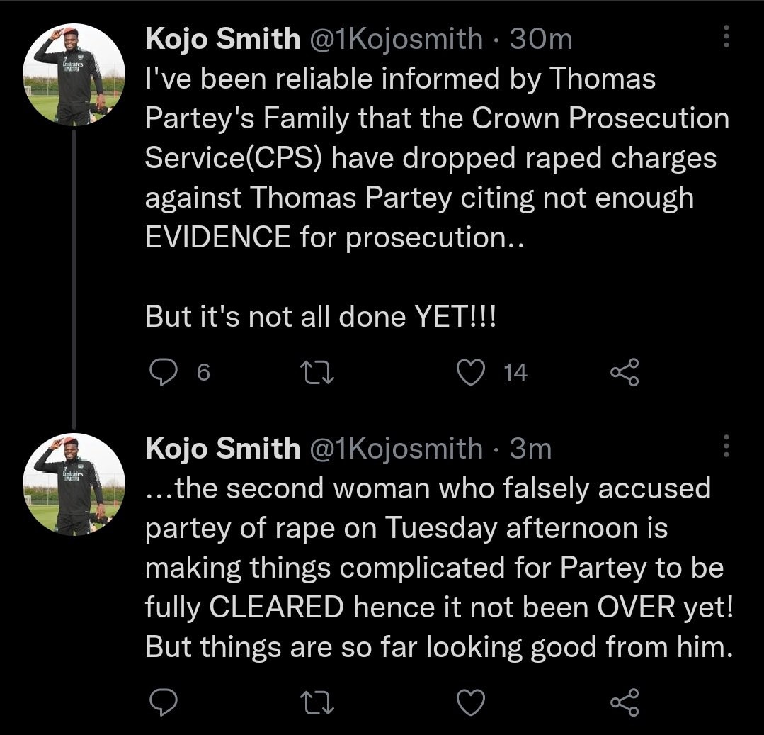 LambsSolo's tweet photo. Apparently "eve" has done it to "adam" @Thomaspartey22
I don't blame anybody, I blame our boys. They are not learning from the old boys. An example is Eboue. Why do you see fire and still want to put your hand in it? #bigLessons to the rest. https://t.co/QWuHFZ7Hfb