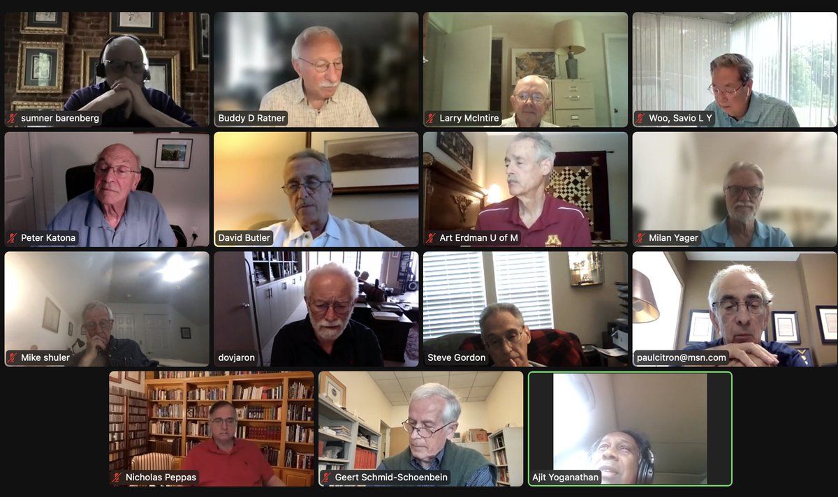 Fun time bringing together some of the Founding Fellows of AIMBE and reflecting on the field this Friday afternoon - we miss you Bob Nerem.