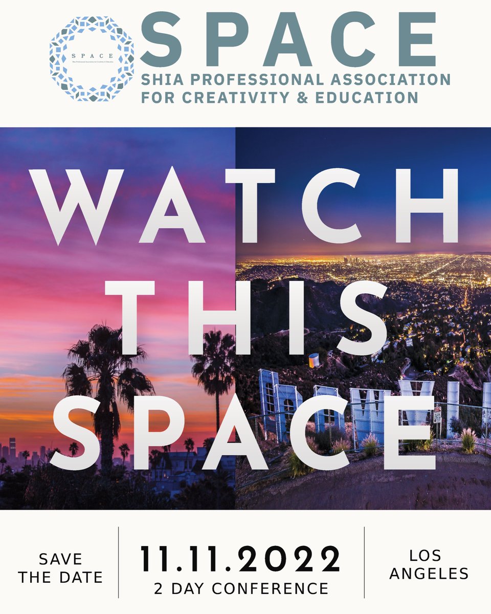 ShiaConference's tweet image. 𝟏𝟏.𝟏𝟏.𝟐𝟎𝟐𝟐. 𝐖𝐚𝐭𝐜𝐡 𝐓𝐡𝐢𝐬 𝐒𝐩𝐚𝐜𝐞. ⏳

▪️ᴛʜᴇ ꜱʜɪᴀ ꜱᴘᴀᴄᴇ ʏᴏᴜ’ᴠᴇ ʙᴇᴇɴ ʟᴏᴏᴋɪɴɢ ꜰᴏʀ ɪꜱ ʜᴇʀᴇ. ꜱᴀᴠᴇ ᴛʜᴇ ᴅᴀᴛᴇ. 📌🗓

📍ʟᴏꜱ ᴀɴɢᴇʟᴇꜱ, ᴄᴀʟɪꜰᴏʀɴɪᴀ

📲 ꜱᴛᴀʏ ᴛᴜɴᴇᴅ.