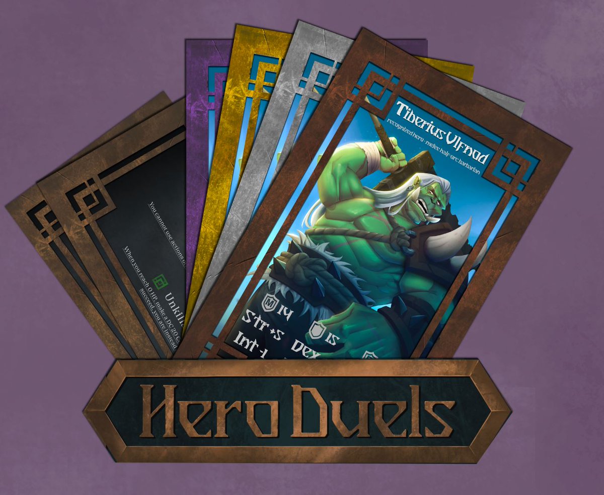 BasicallyGPod's tweet image. ... What's this??
🔥🎉Tiberius Ulfnod Hero Duels and action cards are being REPRINTED with rarities! 🎉🔥 #ttrpg #dnd 

Okay for real, we are done with Hero Duels news, get on outta here... 👀