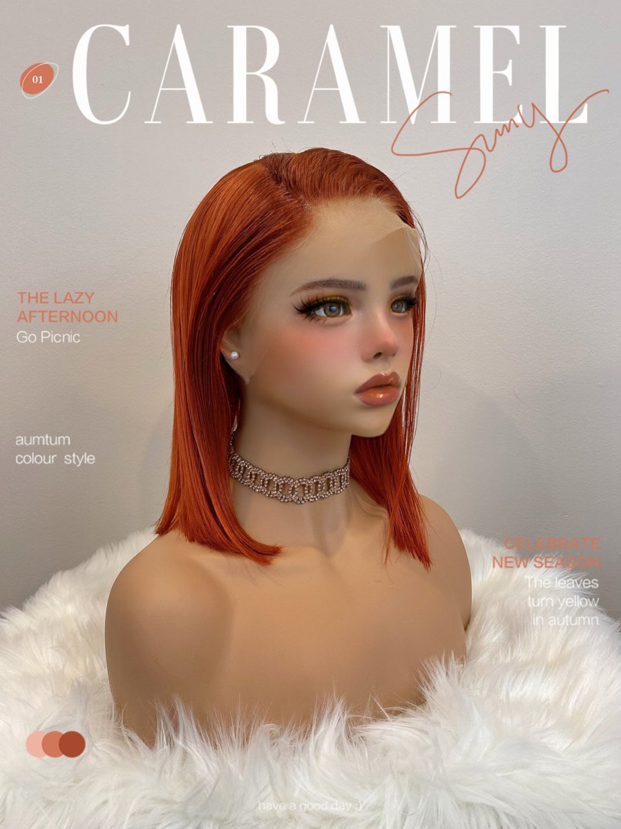 Aegyowigs's tweet photo. NEW HUMAN HAIR WIG COLOR
オレンジキャラメル 
ORANGE CARAMEL 🍊 
SHIPS IN 7 DAYS

A toasted orange perfect for the up-and-coming fall season. 

Bleached Knots
Pre-plucked Hairline
Full lace, 13x6, 13x4, or 4x4 wigs available!
COMES WITH COMPLETE HAIRCARE SET #gyaru https://t.co/7j04zHkdWT