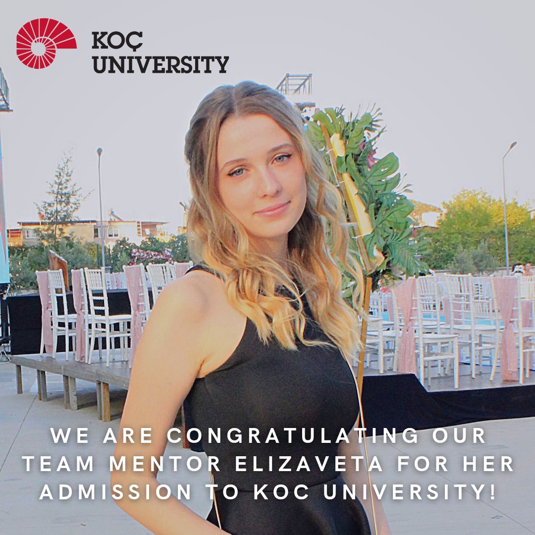 cymurghs's tweet photo. Our Pride, Congratulations! 
Here is our Belarusian programming mentor Elizaveta. We are happy for her admission to Koç University as a foreign student. https://t.co/yNsmaoYDPr