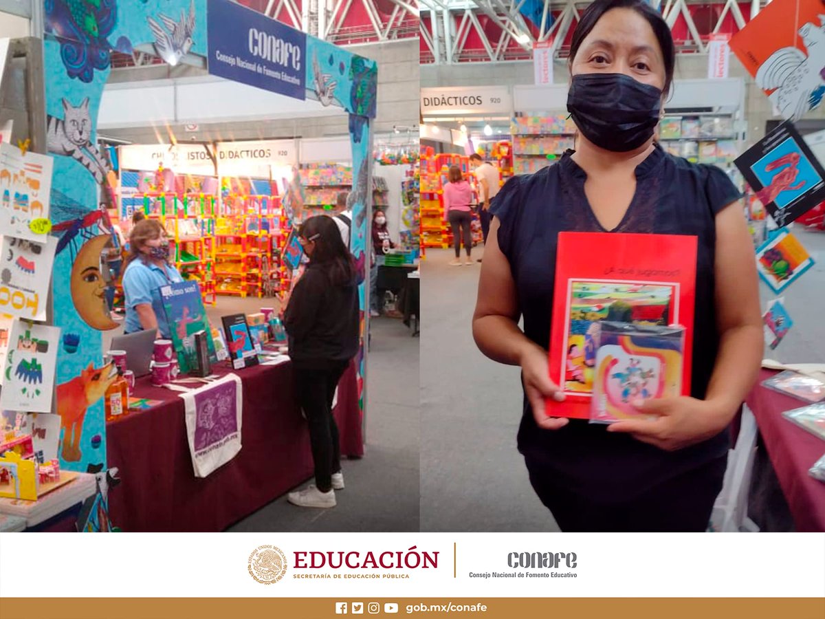 CONAFE_mx's tweet image. Te invitamos cordialmente a visitar el pabellón del @CONAFE_mx instalado en el pasillo 8 del Poliforum León, en la Feria Nacional del Libro📚 en León, Guanajuato (@FenalMX). Encontrás libros infantiles, materiales didácticos y muchas sorpresas más.
¡Último día!
#MiFenal