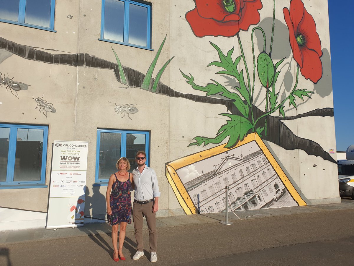 #CoopsDay #WallOfWonder #festacooperazione #Modena #Legacoopestense inaugurato oggi alla sede CPL un bel murales dedicato al ricordo dei 10anni dal terremoto nella bassa modenese, street art x rigenerare spazi urbani