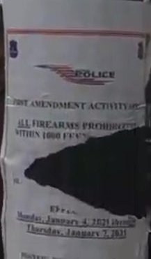 Nightvi17337331's tweet photo. @Christo33114911 @MThymol @OSINTyeti @AbigaelAndi @JusticeCat0106 @MalagaBridget P1-2=1st amd activity posted. "All firearms prohibited w/I 1000 feet...J4-J7." So, they knew b4 they got to the MAGs & b4 they got to Capitol, what the firearms statute was.
P3=That bent #SeditionFlagtenna looks like a #SeditionComms "JPole" setup. https://t.co/zalTFjwY4H