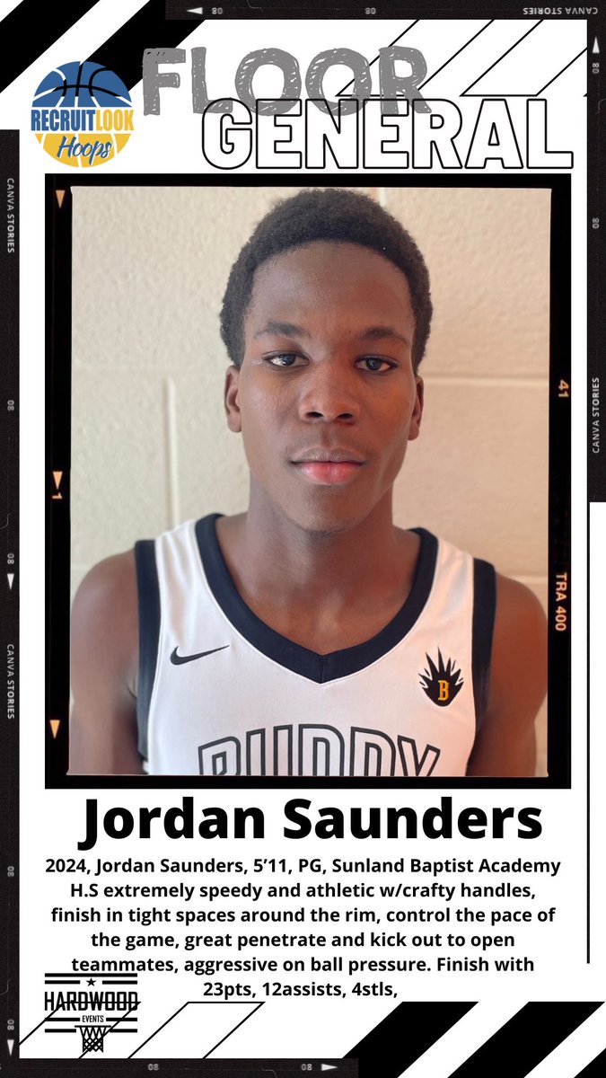 RL_Hoops's tweet photo. 🏀Floor General 🏀 Jordan Saunders has a lot of game! Very skilled PG with a high IQ!#RLHoops  @BuddyBuckets @HardwoodEvents https://t.co/BHDY8VCr9t