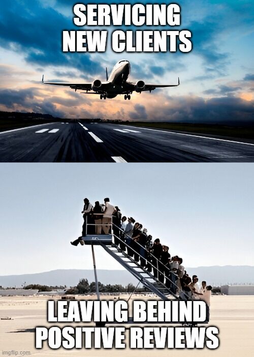 Don't leave your clients in the dust once your service is complete! Continue the conversation, land a positive review, and keep that customer close to your business. 
reviewmonkey.app