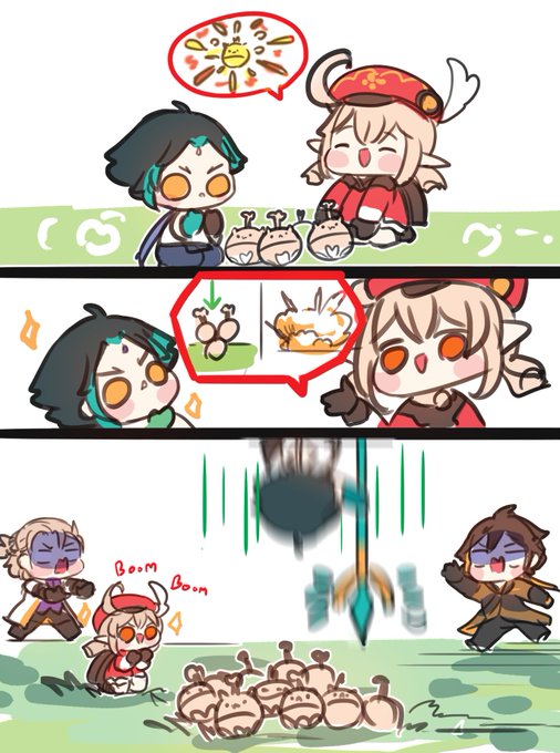 😅 #xiao #zhongli #albedo #klee 