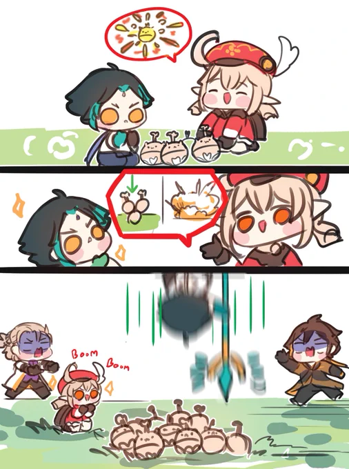 😅 #xiao #zhongli #albedo #klee 