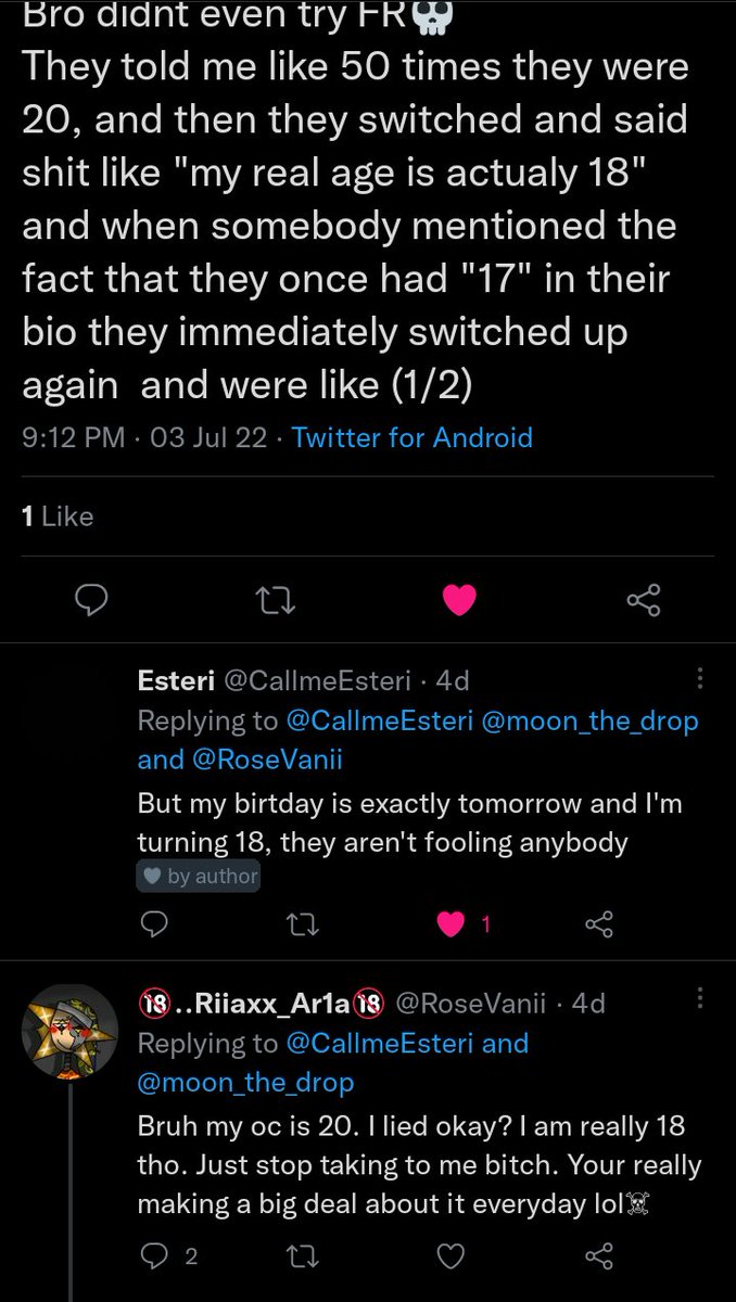 moon_the_drop's tweet photo. @RoseVanii  Kid- you've fucked up and just admit it. Didn't know someone could be 20 and 18 at the same god damn time. https://t.co/TtNRT8gzXQ