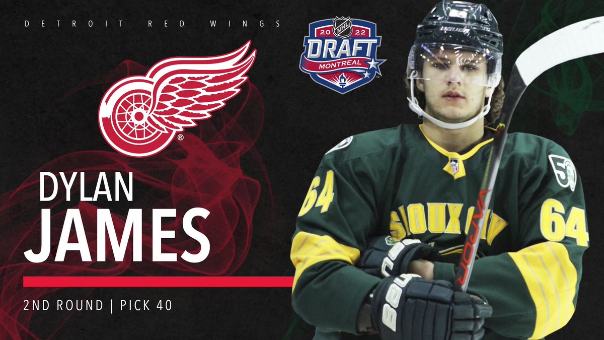Dylan3james's tweet image. Dream come true. Couldn’t be more excited to have been drafted by the @DetroitRedWings. I would like to thank everyone who has helped me reach this point in my career, and I am excited for the future in the motor city!