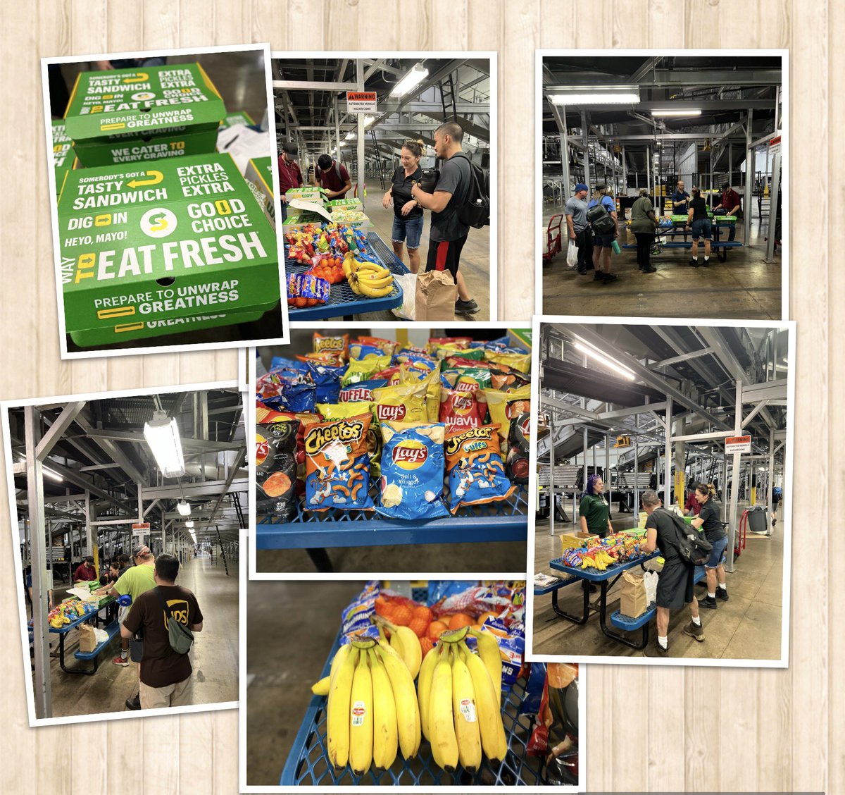 <a href="/Indyday_lions/">Independence</a> giving our <a href="/UPSers/">UPSers</a> what they deserve! You all come in <a href="/UPS/">UPS</a> with great attitude and dedication! Thank you to every employee! <a href="/bigtymer504/">E.J.⚜</a> <a href="/SUBWAY/">Subway®</a> #Ups #Upsers Have a great weekend!!