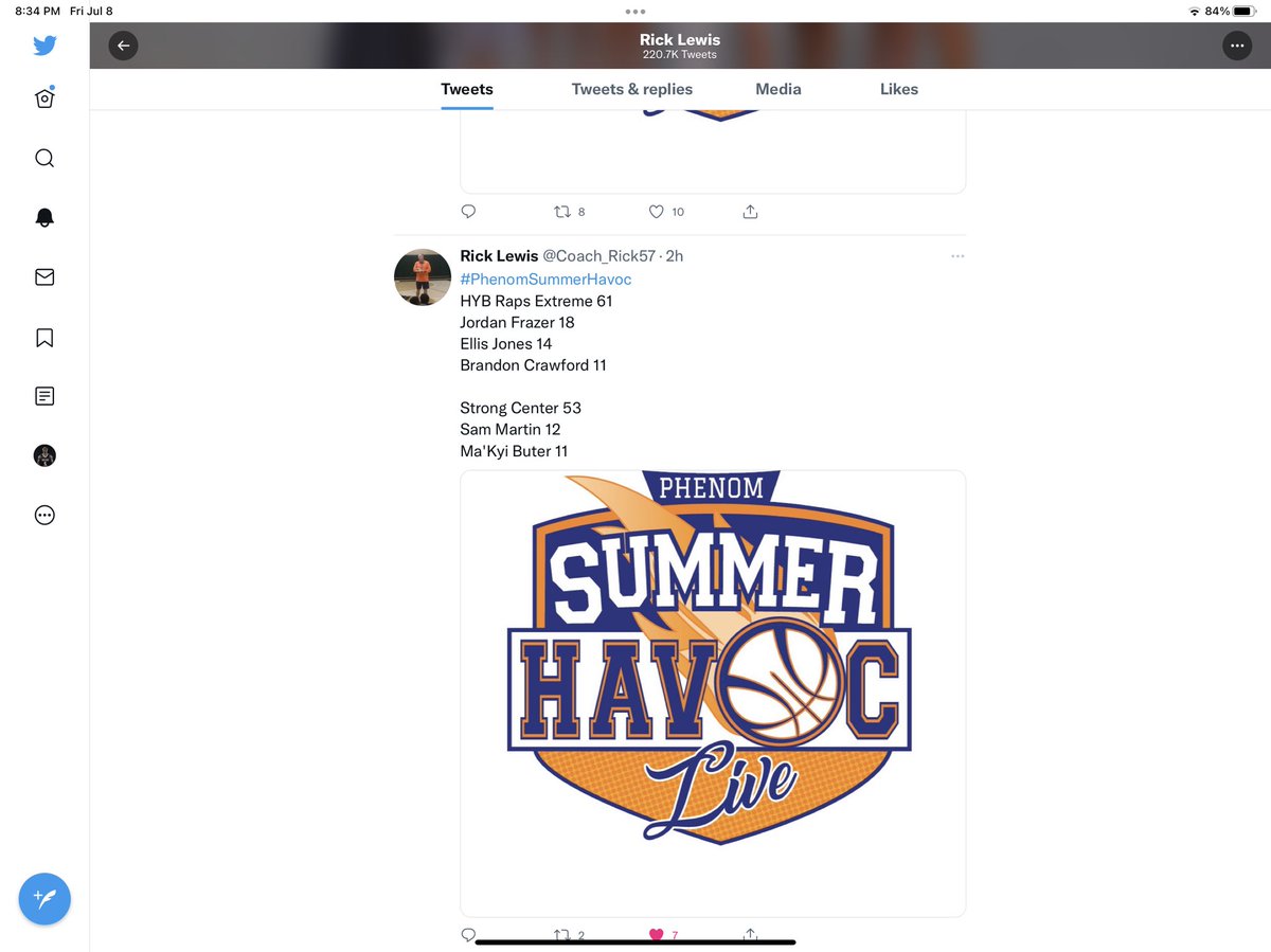 Carolina Kings (@carolina__kings) on Twitter photo Statement win for the HYB RAPTORS as they take down a dominant Strong Center team.This was a total team effort as everyone contributed to this win.
#PhenomSummerHavoc
<a href="/HybRaptors/">HYB Raptors</a>
<a href="/Phenom_Hoops/">Phenom Hoop Report</a>
<a href="/Coach_Rick57/">Rick Lewis</a>
<a href="/PrepHoopsSC/">Prep Hoops South Carolina</a> Statement win for the HYB RAPTORS as they take down a dominant Strong Center team.This was a total team effort as everyone contributed to this win.
#PhenomSummerHavoc
<a href="/HybRaptors/">HYB Raptors</a>
<a href="/Phenom_Hoops/">Phenom Hoop Report</a>
<a href="/Coach_Rick57/">Rick Lewis</a>
<a href="/PrepHoopsSC/">Prep Hoops South Carolina</a>