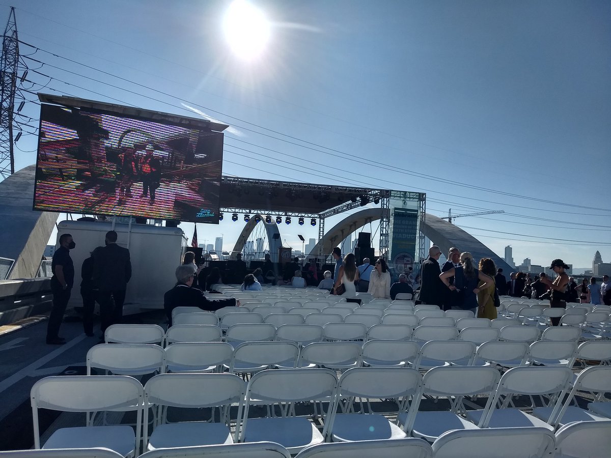 Observing the rededication of the Sixth Street Viaduct.