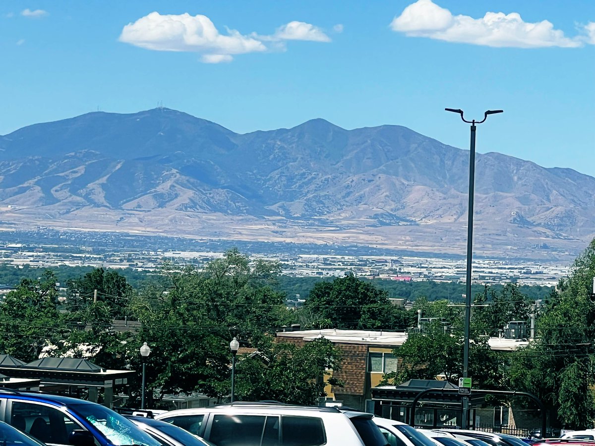 I took shot of this beaUTAHful view while walking towards the train station from Rice-Eccles Stadium car park at the U.
