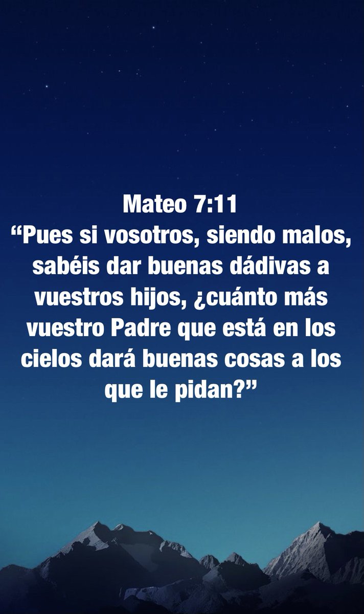 Carmenlop20's tweet photo. Mateo 7:7-8
���Pedid, y se os dará; buscad, y hallaréis; llamad, y se os abrirá.
Porque cualquiera que pide, recibe; y el que busca, halla; y al que llama, se abrirá.” https://t.co/cXQHj4qvxV
