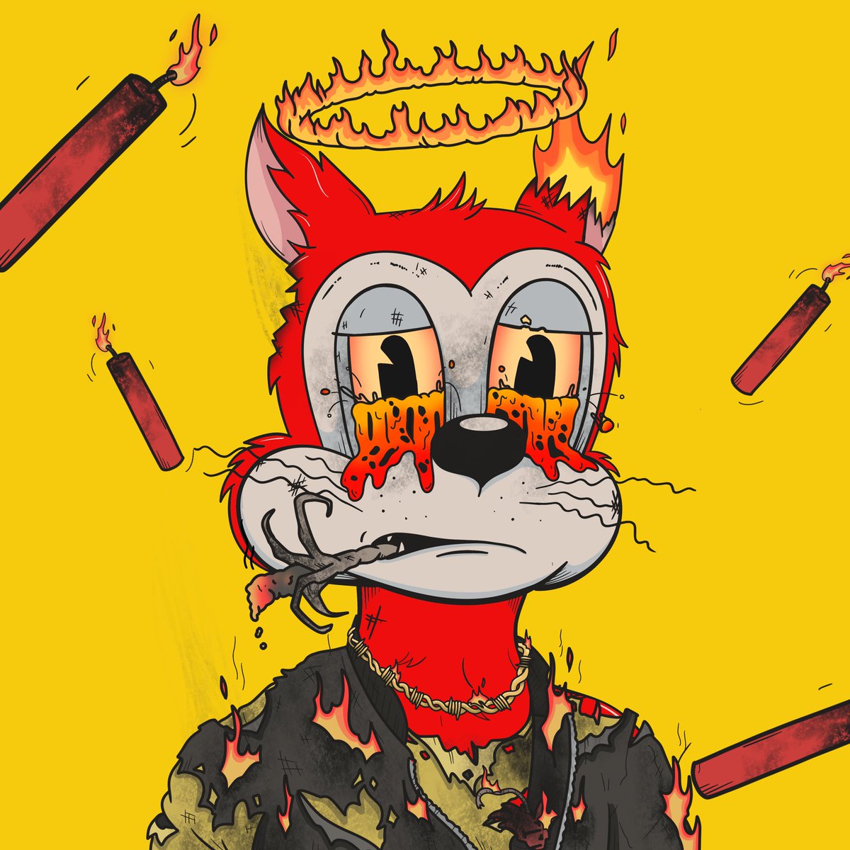 dronerogan's tweet photo. Can someone explain to me how the artist of the detonated (🧨) @DegenToonz collection has only 100 followers?!?! Let’s show @wanderscheme some love #TOONZ! https://t.co/jovyJmgyWy