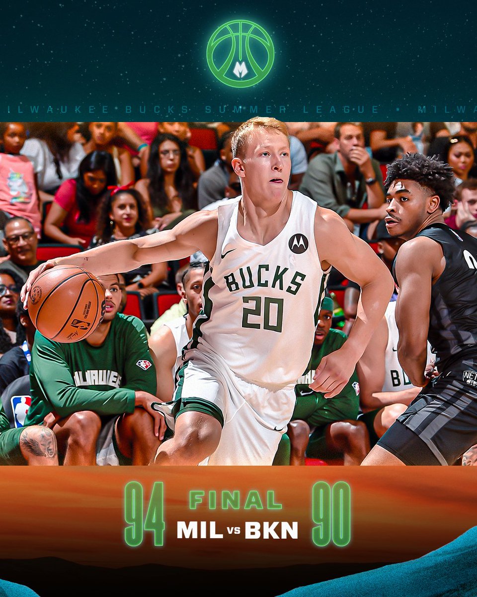 Bucks's tweet image. First W of Summer League!!