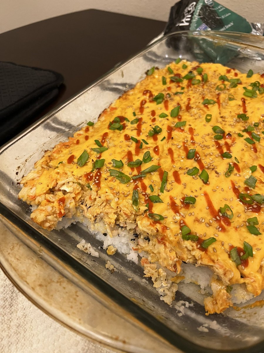 my pussy really popped off with this sushi bake 😩
