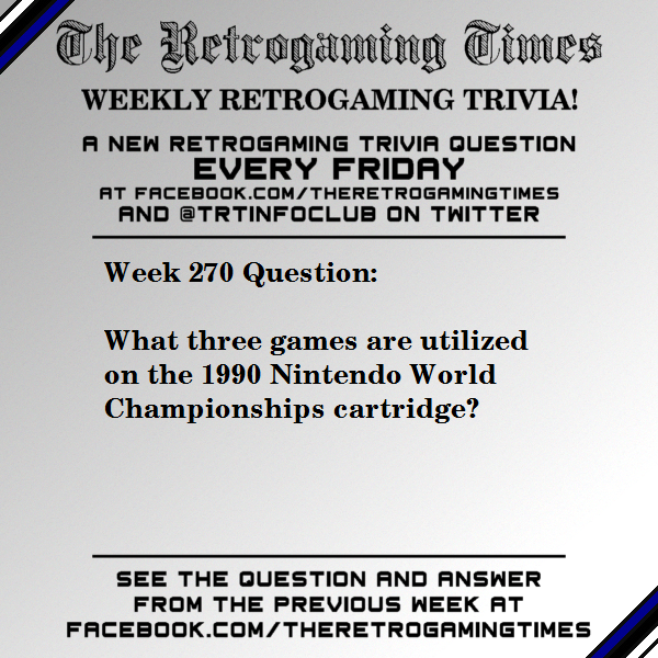TRTinfoclub's tweet photo. Weekly #Retrogaming #Trivia! Week 270 - https://t.co/fD2BvEjkEz - Submit a trivia question: trt@classicplastic.net - Read the latest issue: https://t.co/jdezGiTAqO #TheRetrogamingTimes #WeeklyRetrogamingTrivia https://t.co/DVYMpp4bUq