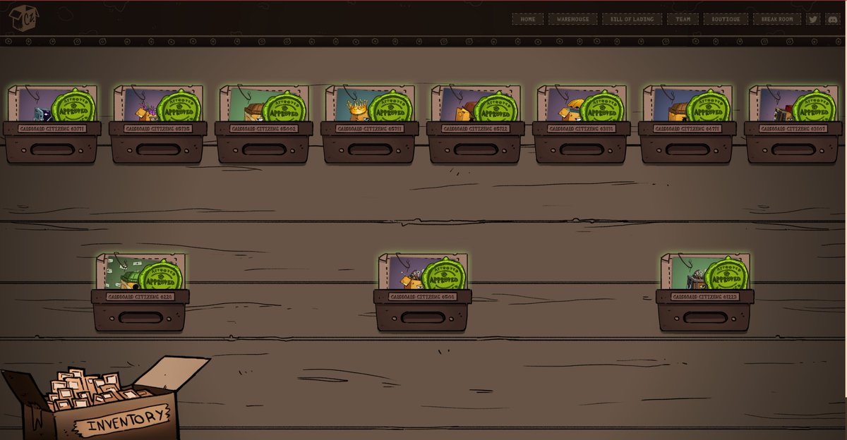 kelvingarciapr's tweet image. Commit 01 is here @CardboardCtzNFT Box It UP #wagbox Go on the warehouse cardboardcitizen.com/warehouse to commit all your citizens ! BE CAREFUL of the stories you select (yes it will matter in the future) #commit01