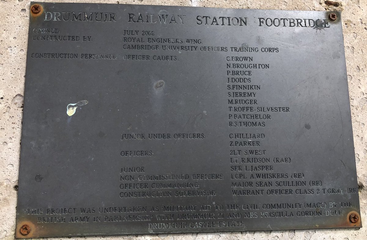 Mungo Melvin (@mungomelvin) on Twitter photo Came by chance today by a footbridge built 20 years ago by members of Cambridge UOTC at Drummuir on the Dufftown to Keith railway & saw name of <a href="/sean_f_scullion/">Séan F Scullion</a> Hon Sec of <a href="/RE_Hist_Society/">REHS</a> Heard also that <a href="/507stre/">🇬🇧 507 STRE (Railways)</a> is doing some work near here for <a href="/DufftownRailway/">Keith&DufftownRailway</a> <a href="/Proud_Sappers/">Corps of Royal Engineers</a> Came by chance today by a footbridge built 20 years ago by members of Cambridge UOTC at Drummuir on the Dufftown to Keith railway & saw name of <a href="/sean_f_scullion/">Séan F Scullion</a> Hon Sec of <a href="/RE_Hist_Society/">REHS</a> Heard also that <a href="/507stre/">🇬🇧 507 STRE (Railways)</a> is doing some work near here for <a href="/DufftownRailway/">Keith&DufftownRailway</a> <a href="/Proud_Sappers/">Corps of Royal Engineers</a>