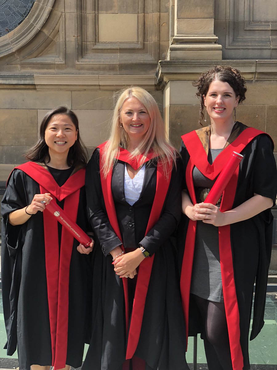 DrPaulaBrunton's tweet photo. Congratulations to all those graduating this week🎓Super proud of @sze_ing &amp; @annarlsinclair who received their PhDs from #UniversityofEdinburgh today. Very well deserved - all the hard work paid off! 🥳🍾🥂 https://t.co/FFfB85BuNc
